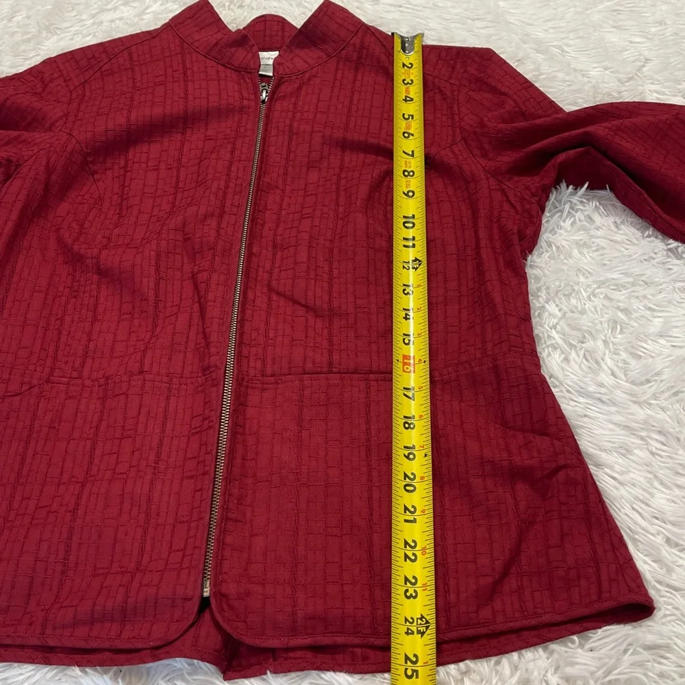 Christopher & Banks Deep Red ZIP UP  Jacket SIZE M - Picture 5 of 10